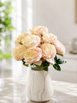Artificial Rose Flower Bunch | Off White | 40 cm