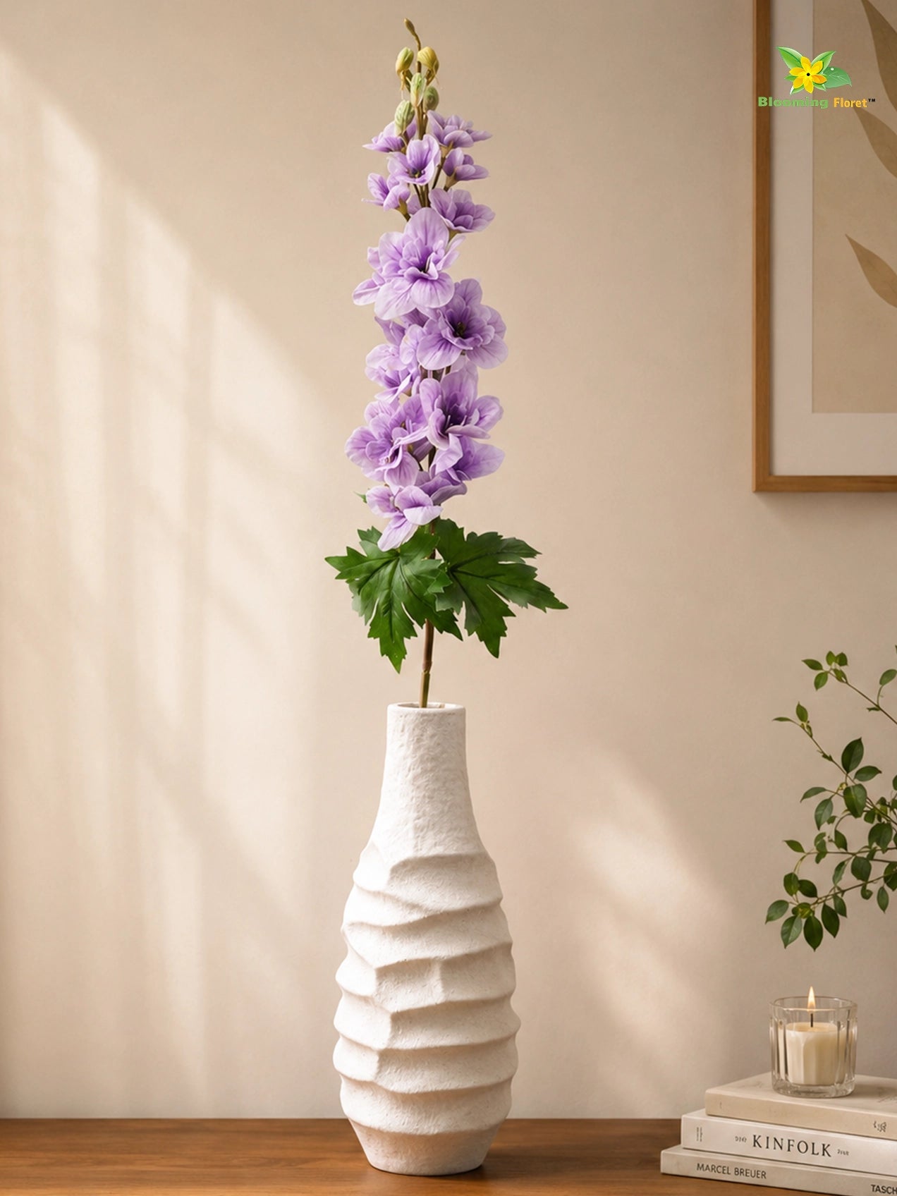 Delphinium Flower Stick | Lavender | 88 cm