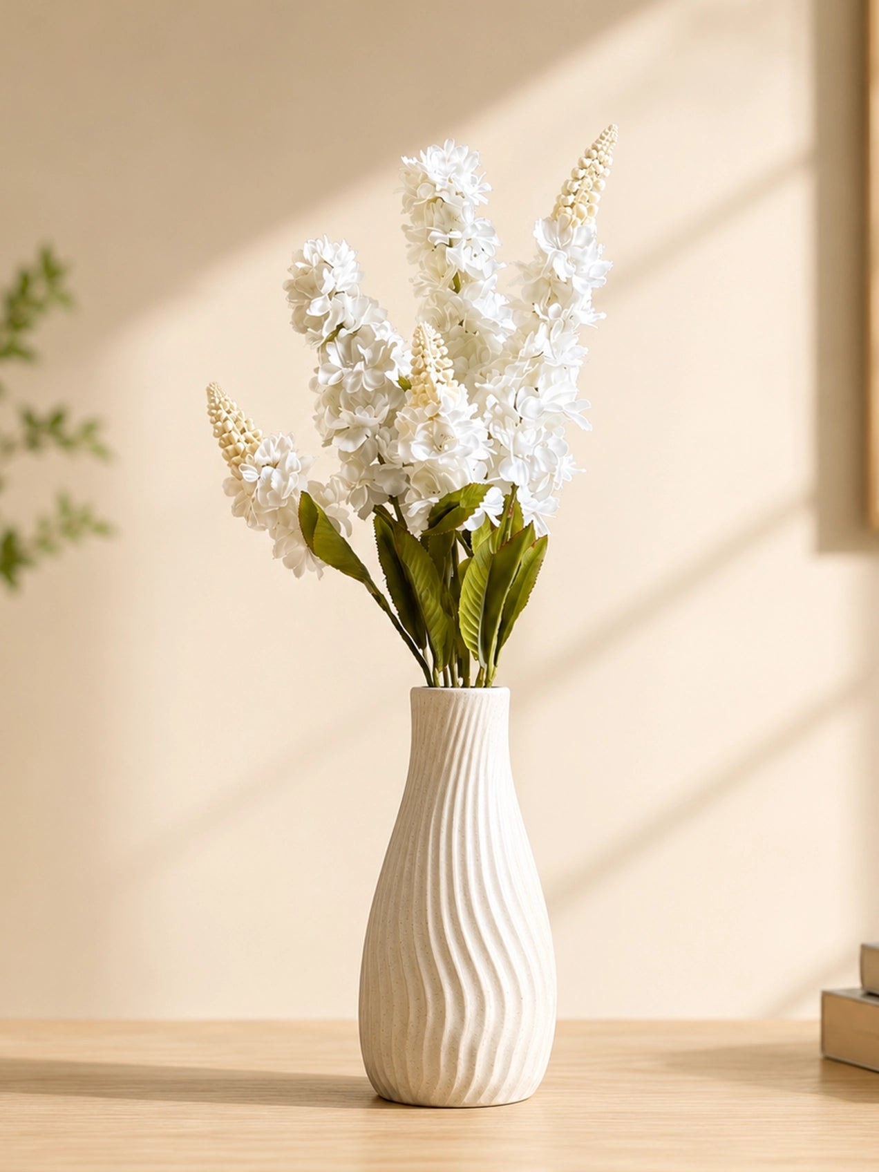 Artificial Snapdragon Flower Bunch | White | 59 cm
