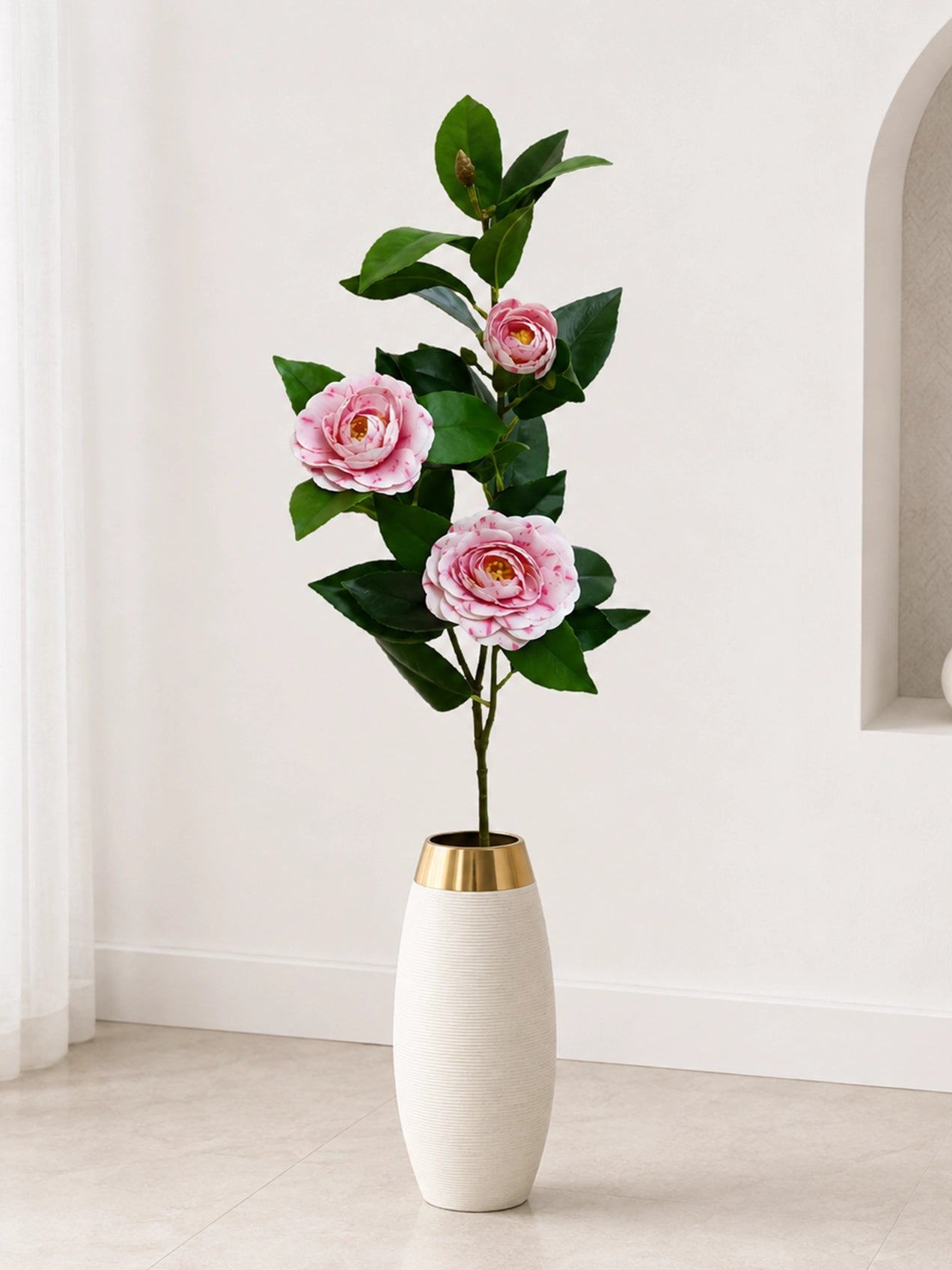 Artificial Rose Stick | Light Pink | 95 cm