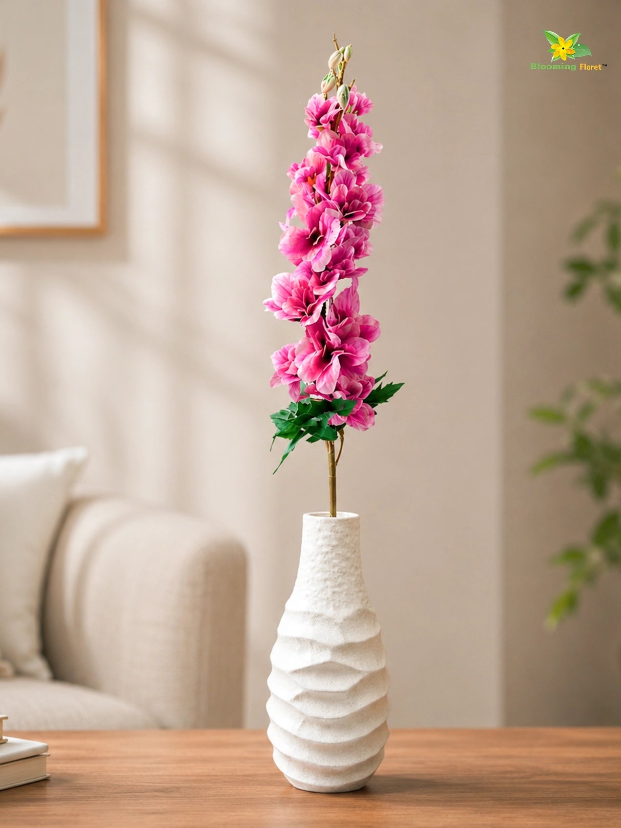Delphinium Flower Stick | Pink | 88 cm
