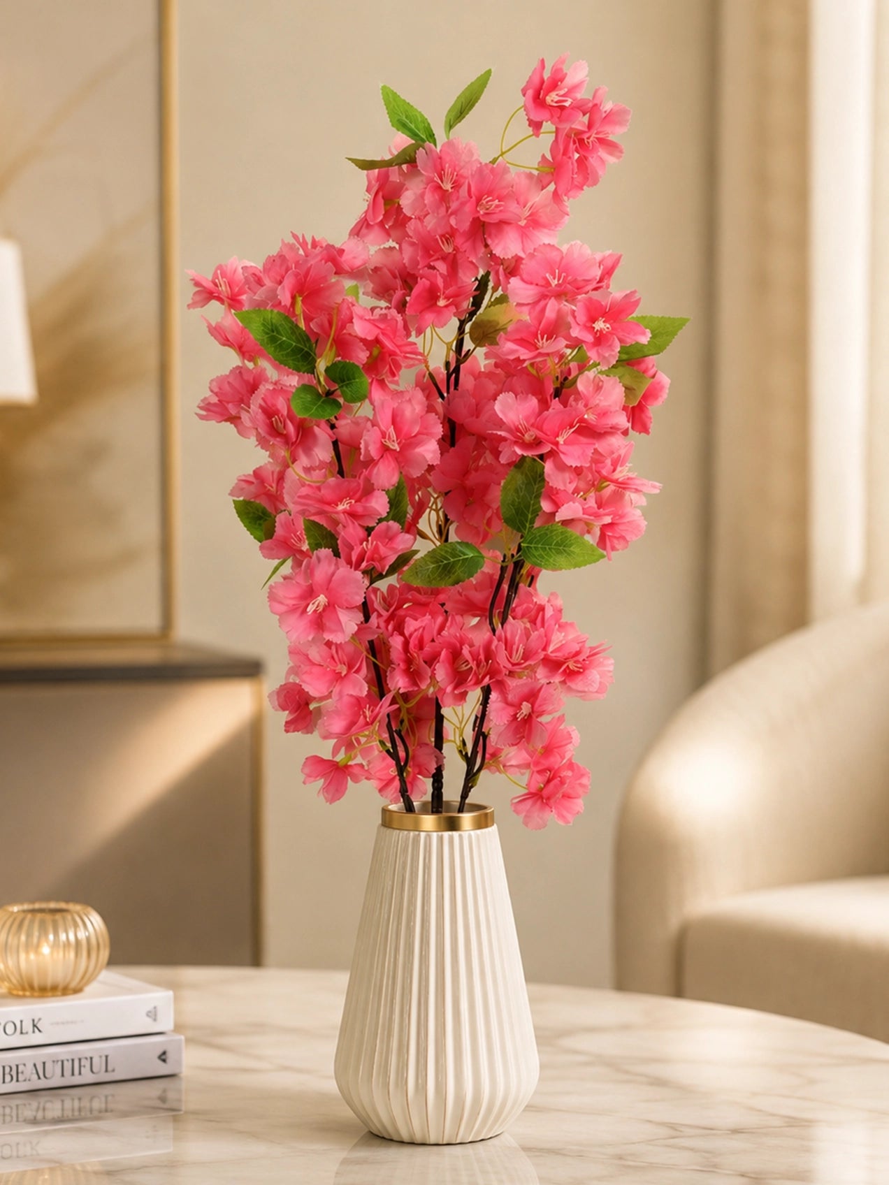 Cherry Blossom Flower Bunch | Pink | 65 cm