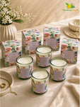 Scented Candle Glass Jar | Jasmine Blossom | 6 cm | Set of 4