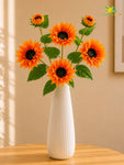 Artificial Sunflower Stick | Orange | 78 cm | Set of 2