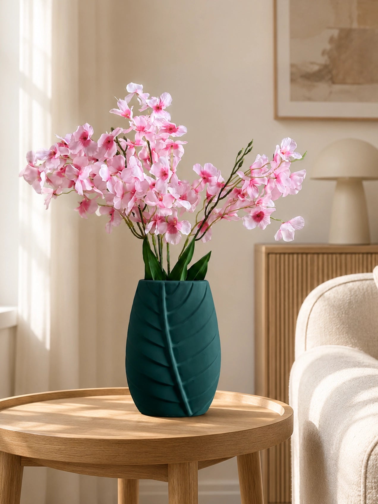 Artificial Dame's Rocket Flowers Bunch | Dark Pink | 50 cm