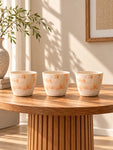 Vivid Tie-Dye Planter | Beige | 12 cm | Set of 3