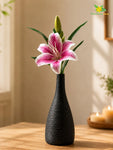 Artificial Lily Flower Stick | Dark Pink | 35 cm
