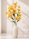 Artificial Magnolia Flower Stick | Dark Yellow | 85 cm