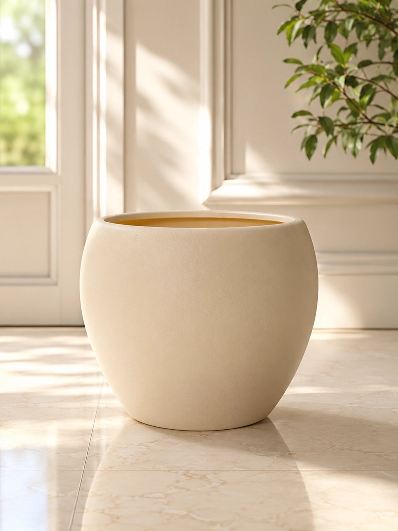 Oval Planter | Off White | 31 cm