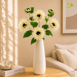 Artificial Sunflower Stick | Off White | 78 cm | Set of 2