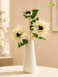 Artificial Sunflower Stick | Off White | 78 cm