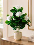 Artificial Hydrangea Flower Bunch | White | 75 cm