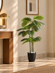 Artificial Areca Palm Plant | 105 cm | 27 Leaves | 3 Stem | With Basic Pot