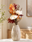 Dried Rose & Fall Leaves Bunch | Cream | 60 cm