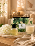 Guixiang Moonlit Candle & Diffuser Set with White Hydrangea