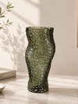 Twisted Glass Vase | Black | 23 cm