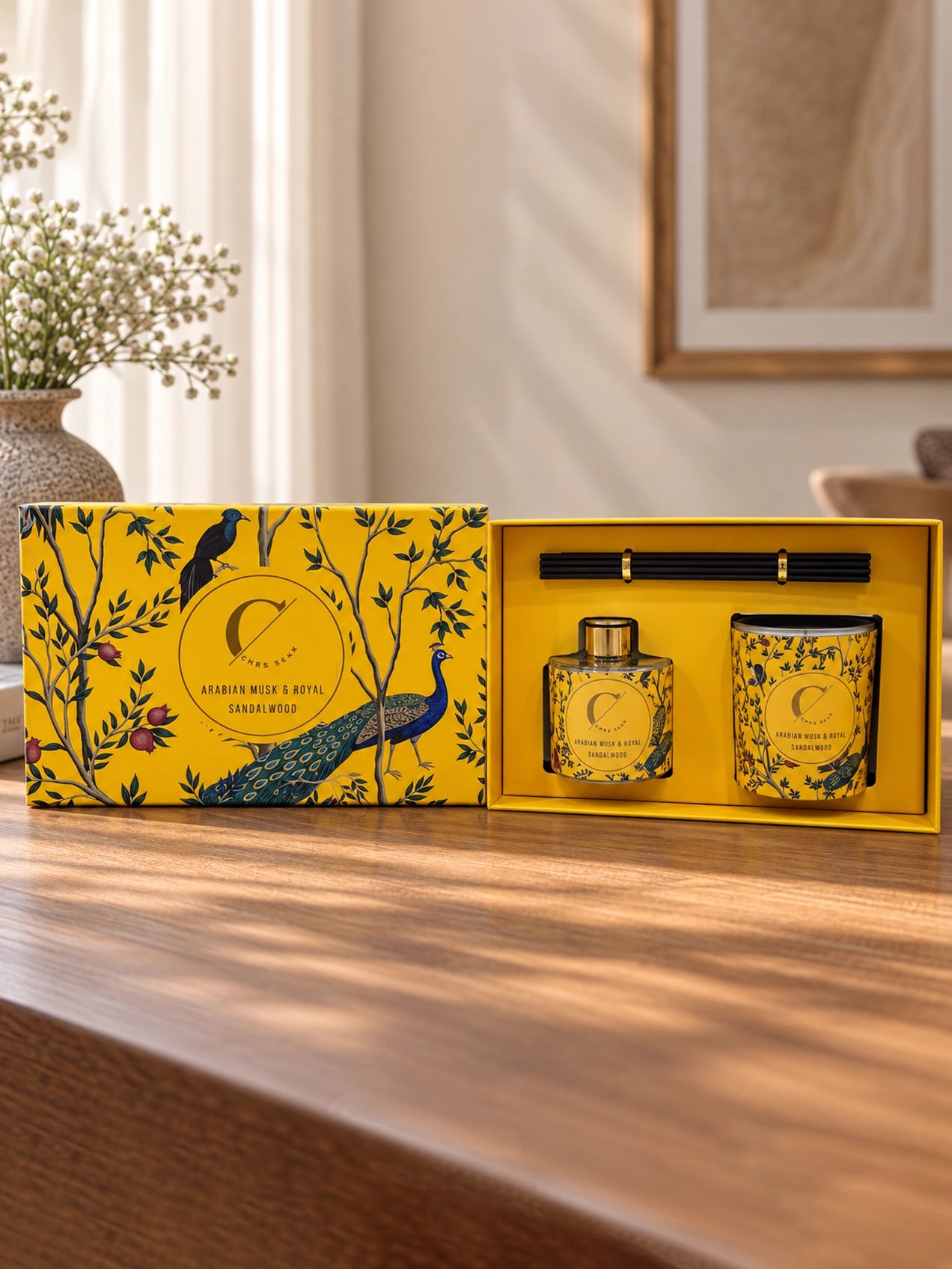 Fragrance Reed Diffuser and Candle Set | 27 cm
