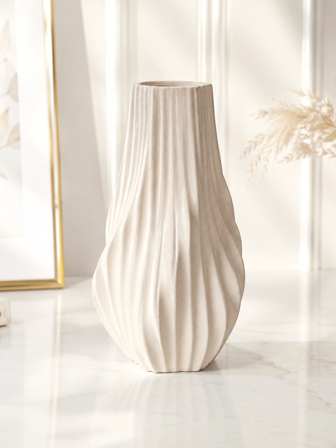 Ribber Spiral Vase | 24 cm