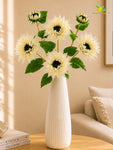 Artificial Sunflower Stick | Off White | 78 cm | Set of 2