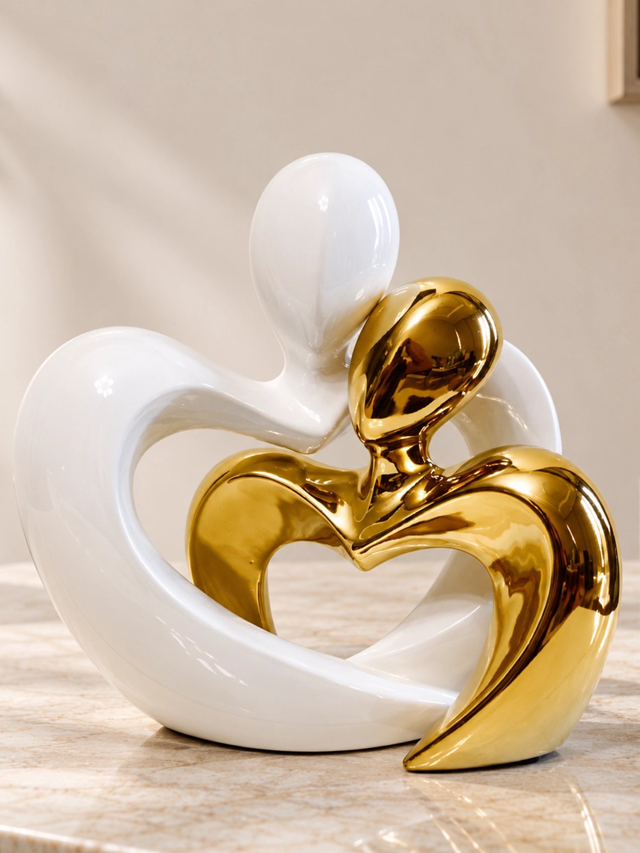 Romantic Heart Lover Sculpture