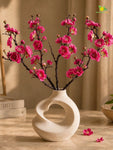 Small Plum Blossom Flower Stick | Dark Pink | 35 cm | Set of 4