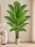 Artificial Areca Palm Plant | 210 cm | 21 Leaves | With Basic Pot