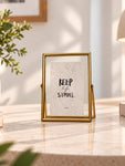Vertical Glass Metal Frame – Keep Life Simple | 20 cm