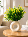 Artificial Kalanchoe Flower Bunch | Yellow | 33 cm