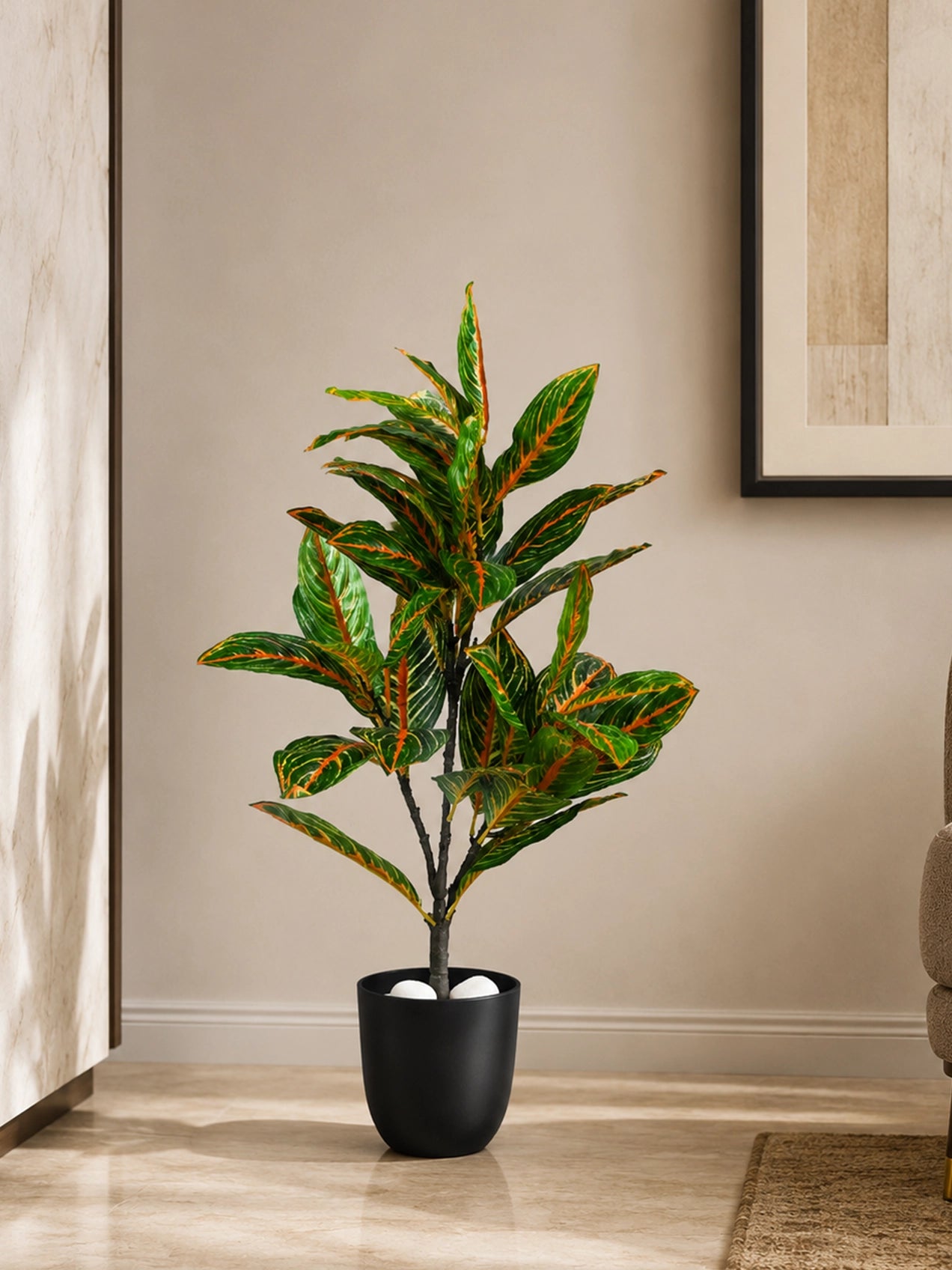 Artificial Aglaonema Plant | 66 cm | 43 Leaves