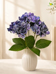 Artificial Hydrangea Flower Bunch | Blue | 42 cm