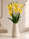 Artificial Cymbidium Orchid Flower Bunch | Yellow | 57 cm