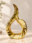 Ceramics Figurine Statue | Gold | 29 cm