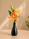 Artificial Lily Flower Stick | Orange | 35 cm