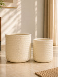 Textured Planter Set | Off White | 30 cm and 24 cm