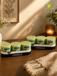 Jasmine Scented Pillar Candles | 5 cm | Set of 2, 6 Pcs