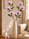 Magnolia Flower Stick | Purple | 95 cm | Set of 2