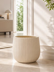 Ribbed Large Planter | Off White | 31 cm