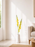 Artificial Orchid Flower Stick | Yellow | 106 cm