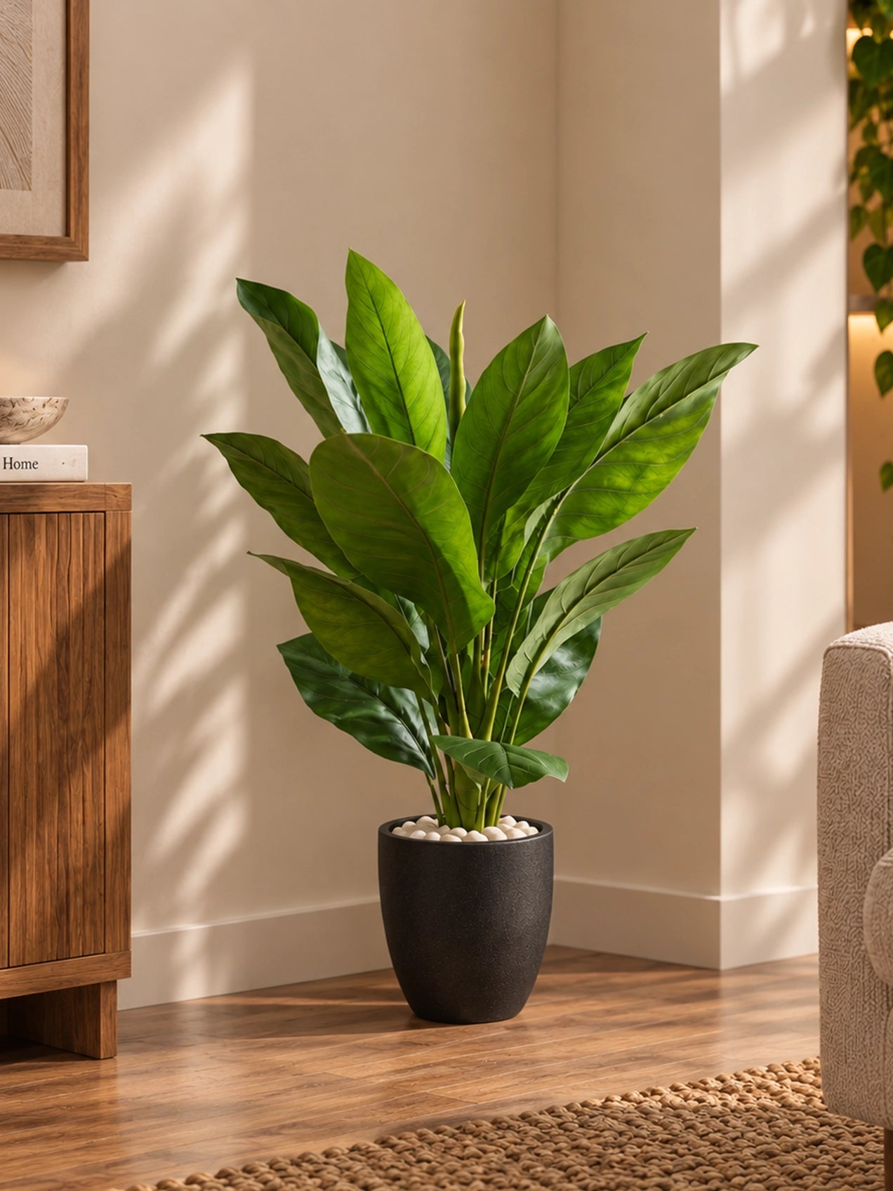 Artificial Jiamei Tourist Banana Plant | 100 cm | With Basic Pot