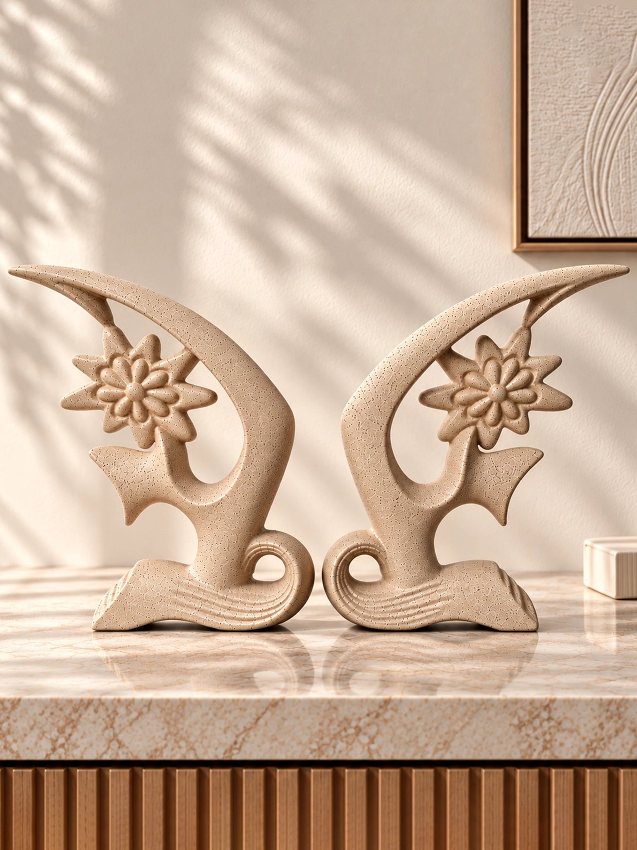 Abstract Fish Duo Figurine