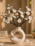 Small Plum Blossom Flower Stick | White | 35 cm  | Set of 4