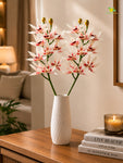 Orchid Flower Stick | White & Pink | 73 cm | Set of 2