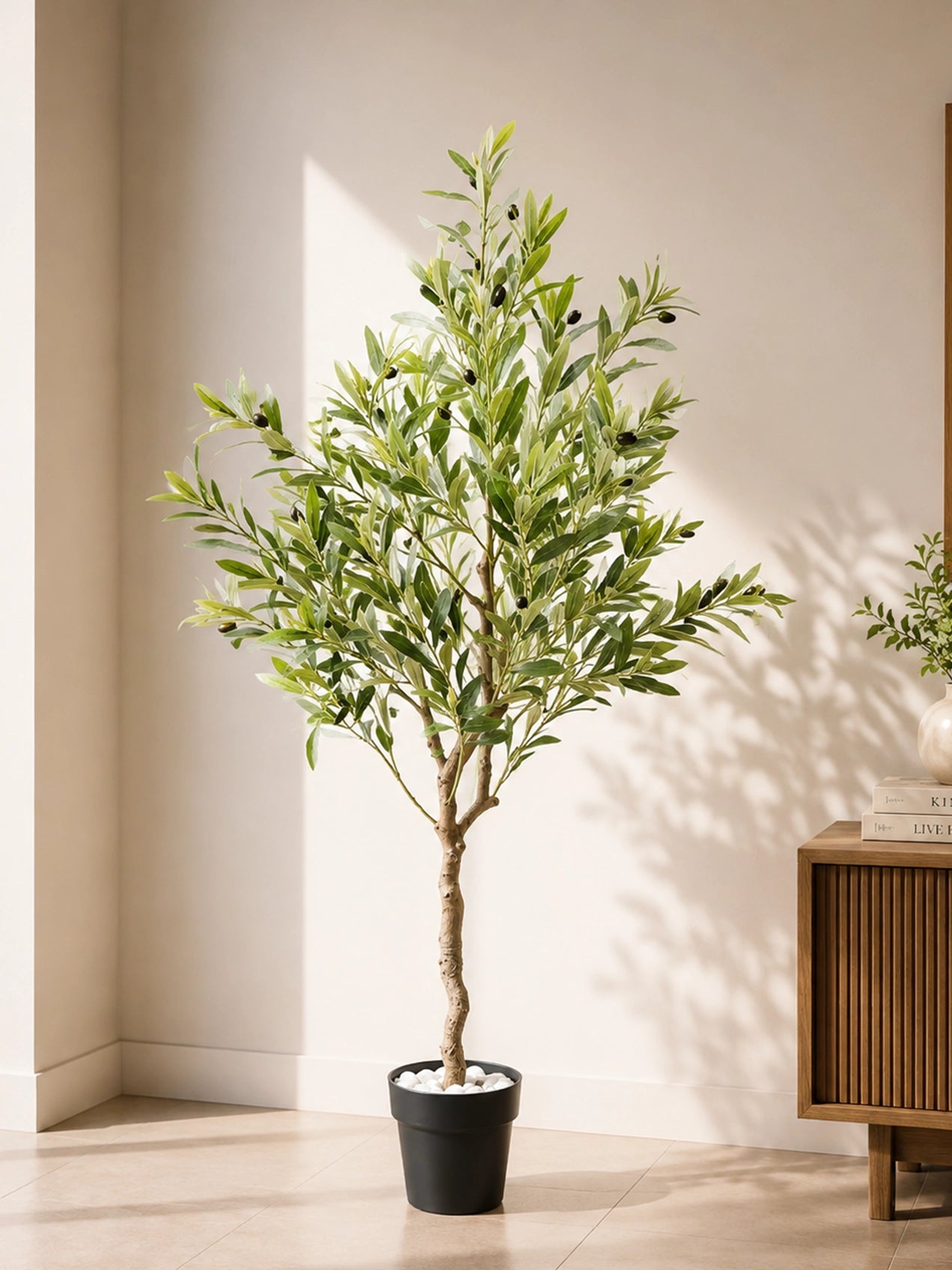 Overleaf Faux Olive Tree | 130 cm | With Basic Pot