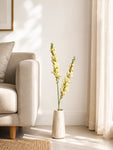 Artificial Orchid Flower Stick | Off White | 106 cm