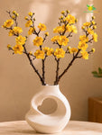 Small Plum Blossom Flower Stick | Yellow | 35 cm | Set of 4