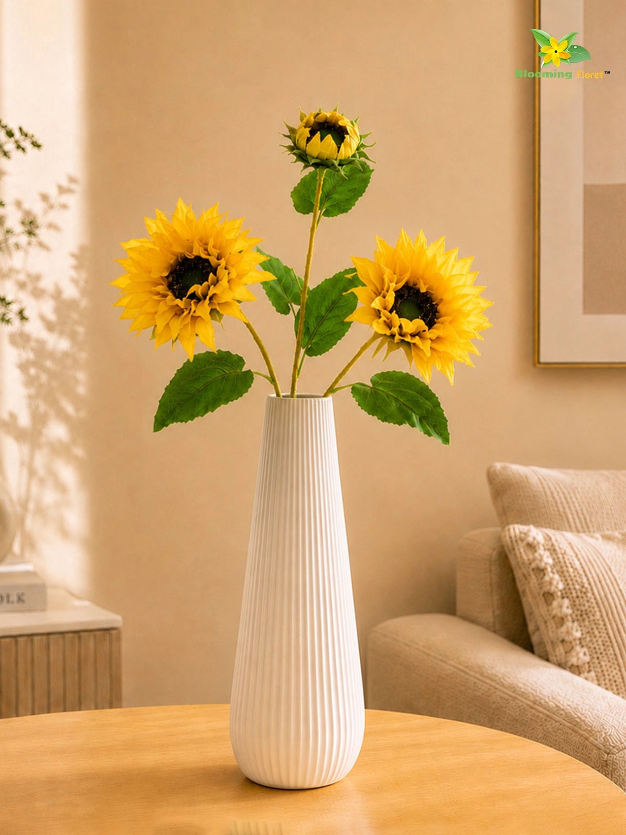 Artificial Sunflower Stick | Yellow | 78 cm