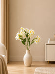 Artificial Daffodil Flower Stick | White | 88 cm