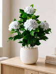 Artificial Hydrangea Flower Bunch | White | 72 cm