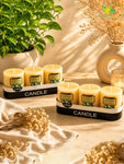 Lime Basil & Citrus Scented Pillar Candles | 5 cm | Set of 2, 6 Pcs
