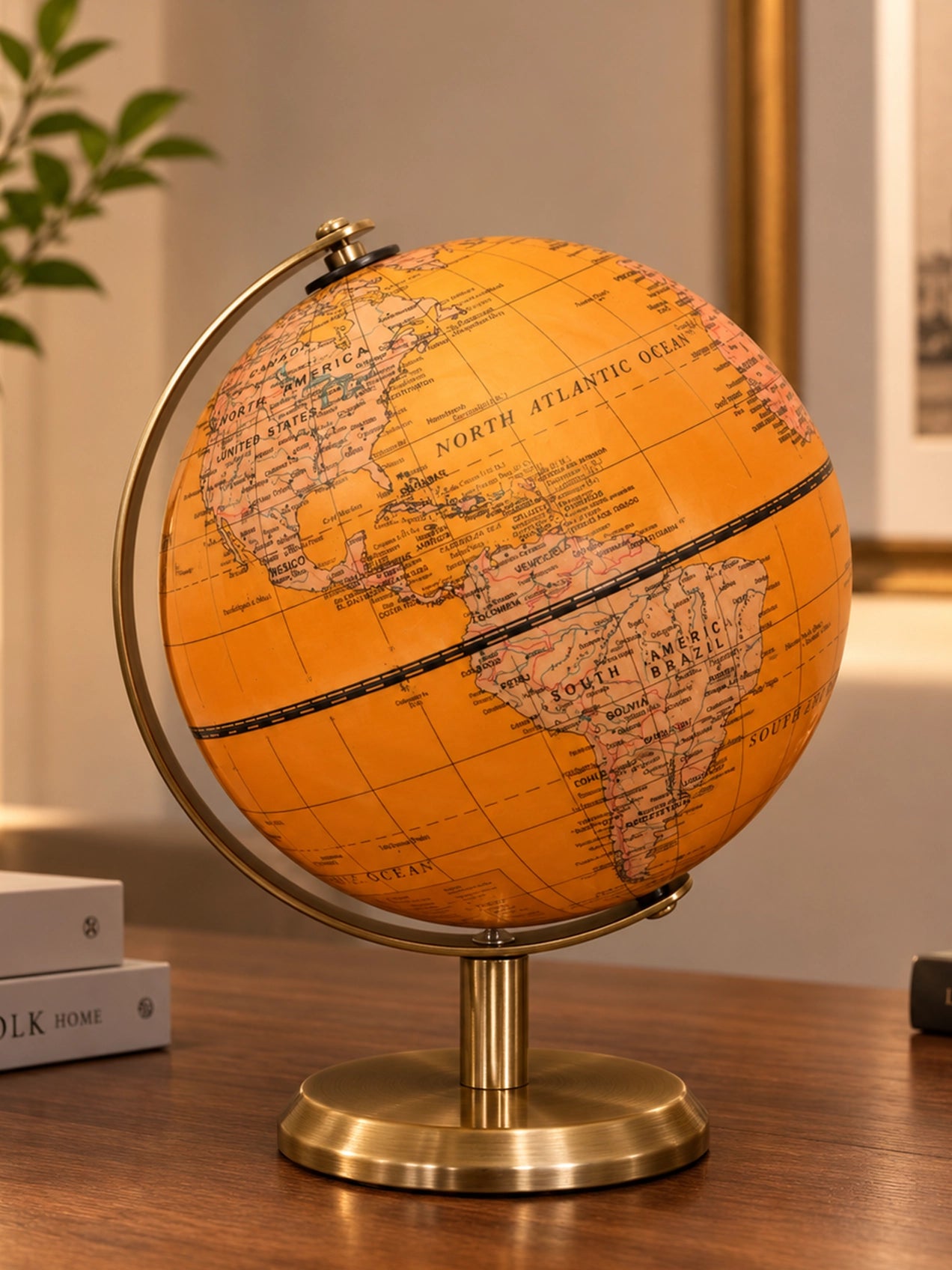 Golden Globe | Plain Golden Stand | 19 cm